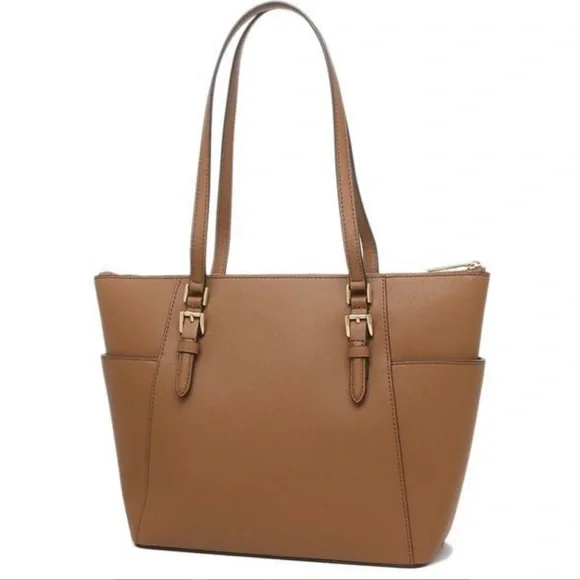 MICHAEL KORS Charlotte Large Leather Top-Zip Tote - Picture 9 of 16